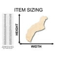thumbnail image 2 of Unfinished Wood Niihau Hawaiian Island Shape - Craft - up to 36" DIY 46" / 3/4", 2 of 3