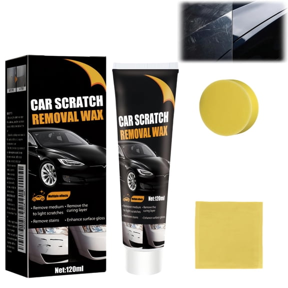 Car Scratch Remover Wax, Magic Eraser Car Scratches, Car Paint Scratch Repair with Sponge