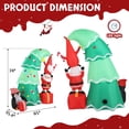 thumbnail image 3 of 6ft Lighted Christmas Decoration, Inflatable Bend Christmas Tree with Elf and Santa Claus, Outside Blow Up Yard Decorations w/ Built-in LED Light, 3 of 10