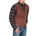 thumbnail image 2 of Gvmfive Men's Solid V-Neck Single-Breasted Slim Fit Fashion Vest, 2 of 4