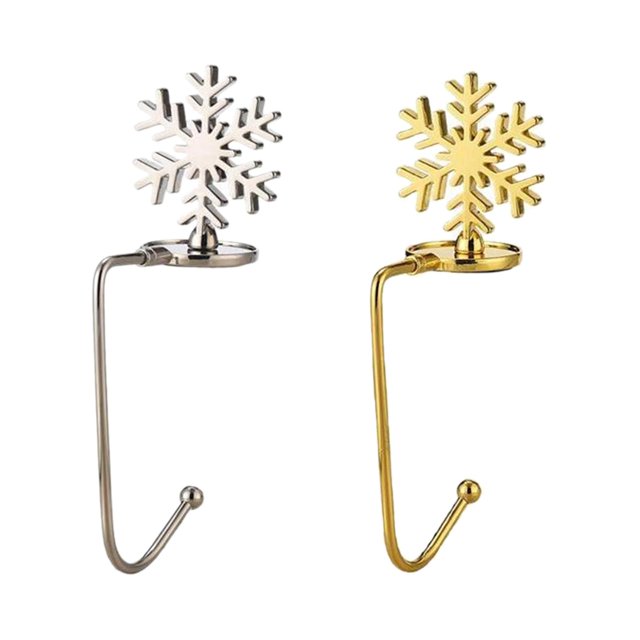 2pcs Fireplace Hook Hanger Christmas Stocking Holder Party Ornament Style B Sunnimix none