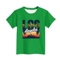 thumbnail image 5 of EGNMCR T-shirt Imprimé à Manches Courtes pour Enfants Col Rond Manches Courtes Décontracté Polyvalent pour Filles Haut en polyester, 5 of 5