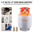 thumbnail image 3 of 30 LBS 400 psi Portable Refrigerant Recovery Tank with Y Valve for Liquid Vapor High Sealing R22 R134A R410A Orange Gray Cylinder, 3 of 6