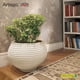 thumbnail image 2 of Maceta moderna para exteriores 24 cm de alto x 34 cm de ancho LATTICE color arena sandstone de Polietileno ultra ligera Artego Japi Hecho en Brasil, 2 of 6
