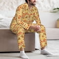 thumbnail image 7 of Salouo Wild West Colorful Print Button-Front Long Sleeve Pajama Set for Men, Soft 2Pjs Men's Long Sleeve Sleepwear-Medium, 7 of 7