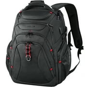 KROSER Travel Laptop Backpack 17.3" XL Computer Backpack Business Laptop Backpack, Black/Red