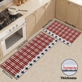 thumbnail image 3 of Patriotic Red Plaid Kitchen Rugs Set of 2 4th of July Independence Day Kitchen Mats for Floor Stars and Stripes Kitchen Runner Non Slip Washable for Holiday Memorial Day Decor, 3 of 5