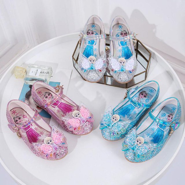 Girls Dress Shoes Wedding Party Heel Princess Shoes for Kid Toddler