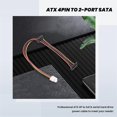 thumbnail image 3 of ATX Motherboard 4Pin to 2-Port Serial ATA SATA Hard Drive Adapter Power Cable for Lenovo IPC & Tax C, 3 of 5