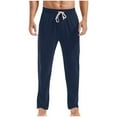 thumbnail image 1 of AherBiu Mens Casual Pants Drawstring Stretch Sweatpants Elastic Waist Solid Color Workout Gym Running Long Pants, 1 of 4
