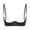 Black, variant on Women's Satin Balconette Bra Demi Half Cup Push Up Underwire Bra Lingerie Shelf Bra Tops Black L