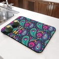 thumbnail image 3 of Mandala Inspired Paisley Coffee Maker Mat Vintage Floral Absorbent Non-Slip Mat, 3 of 4