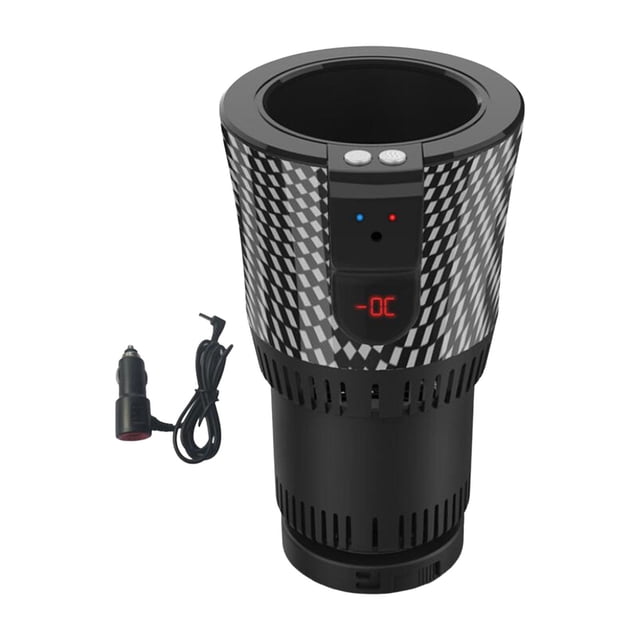 Portavasos inteligente para coche, calentador de café y enfriador de bebidas, miniportavasos 2 en 1 para coche Estilo LCD