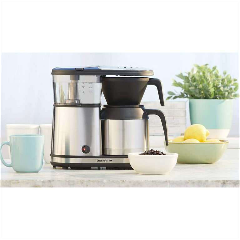 Bonavita BV1900TS New 8-cup Coffee Brewer with Stainless Steel Lined  Thermal Carafe 