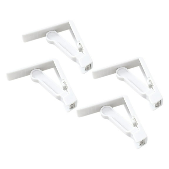 FESTFENDS 4Pcs White ABS Table Skirt Clamps for Home Use and Dining Prevent Movement and Windproof