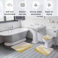 thumbnail image 5 of Yellow Coastal Wave Bath Mat 3 Piece Bathroom Rug Set, Summer Modern Ocean Beach Non Slip Bath Rug Contour Mat and Toilet Lid Cover, Absorbent Shower Mats Soft Bath Rugs and Mats Sets, 5 of 8