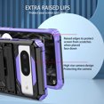 thumbnail image 6 of For Google Pixel 9 / 9 Pro Case with Belt Clip Holster, Heavy Duty Military Grade Drop Protective, 360° Rotating Kickstand Shockproof TPU Shell Durable Rugged Cover For Google Pixel 9 / 9 Pro, Purple, 6 of 15