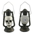 thumbnail image 1 of 2018 LED Skull Lantern Glowing Eyes Creepy Hanging Lamp Halloween Decor props, 1 of 5