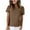 Brown, variant on Fanxing Plus Size Summer Tops For Women White Slimming Short Sleeve Tees Shirts