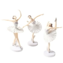 Visland 3Pcs Pink Dancing Ballerina Girl Figurine, Miniature Ballerina Girl Figure Collection Doll Toy, Girl Cake, Girl Plant Pot Craft Dollhouse Decoration, Cake Decoration, Landscape Scenes