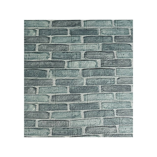 Self Adhesive Wear Resistant Floor Sticker – 70x77cm Glitter Mosaic Tile Wall Sticker, Retro Blue Brick Pattern, Home Kitchen Renovation Wall Sticker, DIY Adhesive Tile Wall Sticker