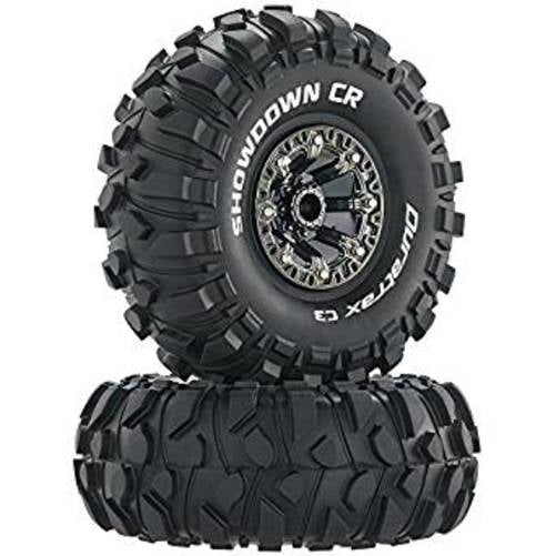 Duratrax Bandito 1:8 Scale RC Buggy Tires with Foam Inserts Mounted on Black Chrome Wheels Set of 2 C3 Super Soft Compound