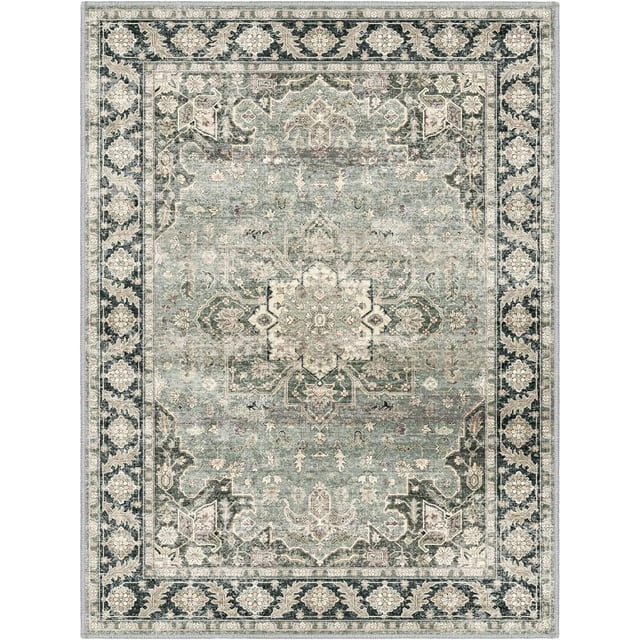 phonzenuo 7x9 Area Rugs - Olive Charcoal