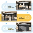 thumbnail image 2 of Erommy 8 ' x 8 ' Outdoor Gazebo,Double Roof Canopy Gazebo with Mosquito Nettings and Privacy Curtains for Deck,Gray, 2 of 9