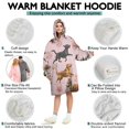 thumbnail image 5 of Wearable Oversized Blanket,Dogs with Pioneer Flower Wearable Blanket Hoodie for Adults,Cozy Hooded Blankets with Super Pockets,Super Warm Fuzzy Pullover for Women & Men, 5 of 6