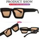 thumbnail image 5 of Gafas de sol AIEYEZO cuadradas con montura gruesa para mujeres y hombres, 5 of 7
