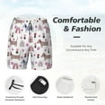 thumbnail image 3 of Yiaed Cute Dog Print Mens Swim Trunks Bathing Suit Compression Liner Beach Swim Shorts Swimwear Quick Dry Zipper Pocket No-Chafing Board Short-3X-Large, 3 of 6