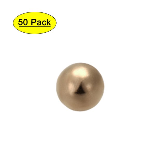 Unique Bargains 1/4-inch Precision Solid Brass Bearing Ball 50pcs