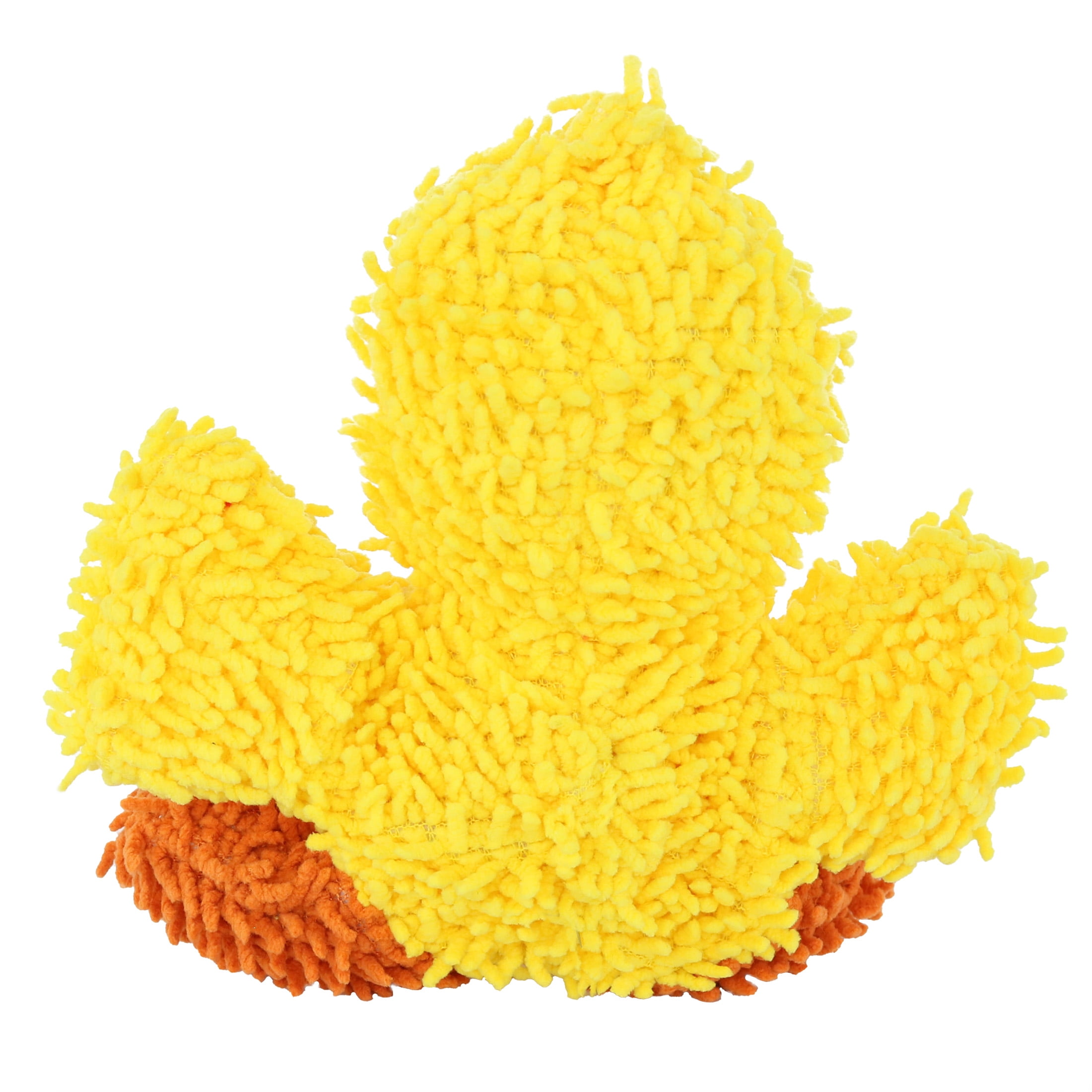 Mighty Jr Microfiber Ball Duck Durable Plush Squeaky Dog Toy