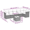 thumbnail image 2 of vidaXL Garden Sofa Set Beige PE Rattan, Powder-coated steel, Tempered glass, 2 of 4