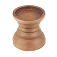 thumbnail image 2 of Stonebriar Natural Turned Wood Pillar Candle Holder, Brown, 4", 2 of 6