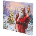 thumbnail image 5 of Northlight Lighted Santa with Christmas Tree Canvas Wall Art - 11.75" x 15.75", 5 of 7