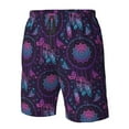 thumbnail image 4 of Logiee Purple Dreamcatcher1 Print Mens Swim Trunks Quick Dry Board Shorts,Breathable Hawaii Beach Shorts Swimwear Bathing Suits-3X-Large, 4 of 6