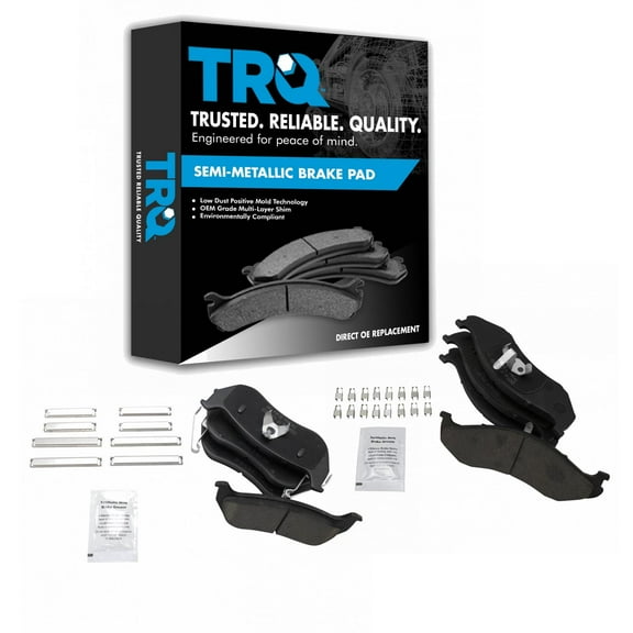 TRQ Front & Rear Ceramic Disc Brake Pad Kit for 2003-2006 Jeep Wrangler New BFA20094