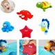 thumbnail image 2 of 6 piezas de juguetes de baño flotantes de animales marinos, juguetes de baño suaves con chorros para bebés, juguetes de baño de goma de poliuretano con dibujos animados, juego de agua,, 2 of 5
