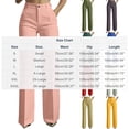 thumbnail image 4 of Tawop Womens Pants Straight High Rise Yellow Womens Dress Pants Elegant Zipper Fly Waistband Button Smart Casual Trouser, 4 of 7
