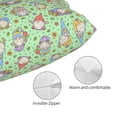 thumbnail image 3 of Pofeuu Spring Gnomes Print Polyester Microfiber Plush Pillowcases, Super Soft and Cozy Pillow Case Covers with Envelop Closure（Pillow core not included）-14"x20", 3 of 6