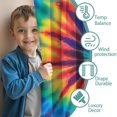 thumbnail image 3 of Blackout Kids Curtains,Colorful Rainbow Tie Dye Spiral Pattern Childrens Insulated Curtains Set Of 2,Bedroom Essentials,Toddler Room Decor 52"x84", 3 of 5
