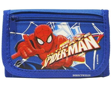 Marvel Trifold Design Unisex Spiderman Wallet, Blue