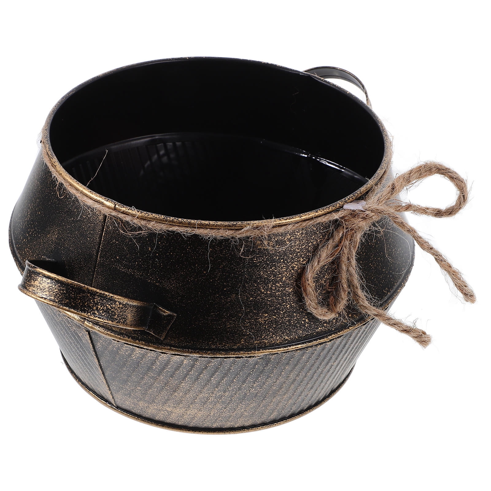 FRCOLOR  Rustic Bucket Small Galvanized Garden Gardening Pots
