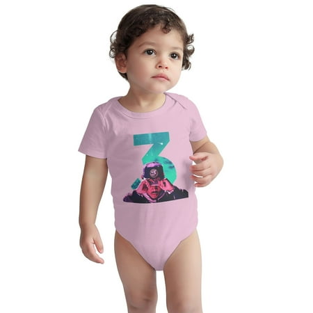 

Chance Baby Onesie The Rapper Toddler Baby Boys Girls Short-Sleeve Bodysuits Cotton Romper Pink 2 Years