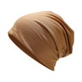 thumbnail image 2 of Lightweight Cotton Beanie, Breathable Thin Sleep Hats for Running Cycling Hiking Fishing Camel, 2 of 3