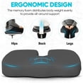 thumbnail image 4 of FORTEM Seat Cushion, Office Chair Cushion, Memory Foam Car Seat Cushions, Sciatica Coccyx Tailbone Pain Relief, Chair Cushions for Back Support, Sitting Pad for Gaming, Washable Cover, Non Slip, 4 of 10