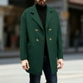 thumbnail image 2 of LWITHSZG Mens Wool Coat Fall Winter Casual Dressy Trench Coats Long Sleeve Going Out Tops Double Breasted Notched Lapel Long Jacket with Pockets, 2 of 9