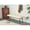 Off White + PU, variant on Black Upholstered Dining Bench for 2-3 People,Premium Leather Seat with High-Resilience Sponge Cushion, Reinforced Metal Beam Center,4 Spray-Coated Steel Legs,for Kitchen or Living Room 