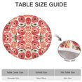 thumbnail image 6 of Round floral polyester tablecloth with elastic border, water-resistant and easy-clean, fits 44-52 inch tables, big size, 6 of 7